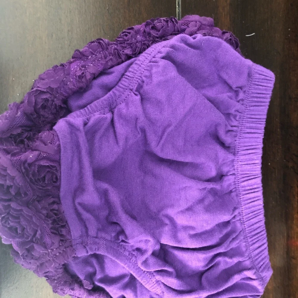 NWOT Baby Girls Purple Lace Bloomers